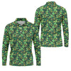 Maxcorners Shamrock St Patrick's Day Dark Green Golf Shirt, Polo Shirts For Men, Golf Shirts For Men, Golfing Apparel