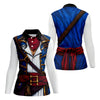 Maxcorners Caribbean Pirate Golf Shirt, Classic Buccaneer Captain Uniform, Golf Shirt For Women LM1507