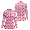 Maxcorners Pink Cowgirl Boots Hat Pattern Hawaiian Golf Shirt, Golf Polo For Women, Women’s Golf Apparel LM1507