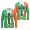 Maxcorners Celtic Cross Knotwork St Patrick's Day Shamrock Golf Shirt, Men's Golf Polo Shirts, Golf Shirts For Men