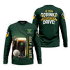 Maxcorners If You Drink Definitely Drive Golf And Beer Black Beer St Patrick's Day Green Golf Tops For Men, Golf Shirts For Men