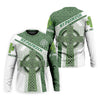 Maxcorners St Patrick's Day Celtic Knotwork Pattern Shamrock Golf Shirt, Polo Shirts For Men, Golf Shirts For Men