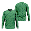Maxcorners Leprechaun Hat Shamrock Beer Dark Green Seamless Pattern St. Patrick’s Day Golf Shirt, Golf Shirts For Men