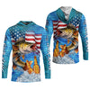 Maxcorners Fishing And Beer Patriotic Fishing Shirt, 250th Anniversary Fishing UPF Shirts, Gift For Fisherman, Fishing Shirts For Men