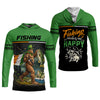 Maxcorners Fishing Makes Me Happy Shirt, Personalized Bigfoot St. Patrick's Day Fishing Long Sleeve For Men
