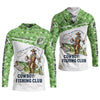 Maxcorners Cowboy Fishing Club Shirt, Personalized Bass Western Long Sleeve For Men, Fishing UPF Shirts