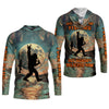 Maxcorners Bigfoot Saw Me Fishing But Nobody Believes Him Funny Sasquatch Fishing SPF Shirt For Men