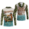 Maxcorners Funny Bigfoot Fishing UPF Shirt, Personalized Fishing Shirt for Men