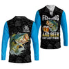 Maxcorners Fishing And Beer That’s Why I’m Here UPF Fishing Shirt, Personalized Custom Name