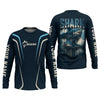 Maxcorners Shark Performance Fishing Shirts, Custom Fishing Shirts, Fishing UPF Shirts, Men's Fishing Shirt