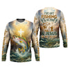 Maxcorners Fishing in My Veins, Faith in My Heart - Christian Fishing Shirt, Fishing UPF Shirts