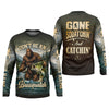 Maxcorners Bassquatch Fishing Shirt, Gone Squatchin' And Catchin' Fishing Shirt, Fishing UPF Shirts