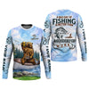 Maxcorners Bear Fishing Life – Better Than Work UPF Fishing Shirt, Personalized Custom Name