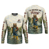 Maxcorners I'd Rather Be Fishing Bear - Outdoor Fishing Shirt, Fishing UPF Shirts, Funny Fishing Shirt