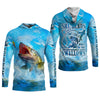 Maxcorners I Love It When She Tugs On My Worm And Swallows Blue Fishing Shirt, SPF Shirt For Men, Men's Fishing Shirt