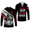 Maxcorners Eat Sleep Fish Repeat Water Splash Fishing UPF Shirts, Fisherman Gift, Fishing Shirts For Men