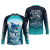 Maxcorners Life Is Good Fishing Makes It Better Performance Fishing Shirts, Swordfish Fishing SPF Shirt For Men