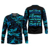 Maxcorners I'd Just Rather Be Fishing Than Talking To Idiots Funny Fishing Shirt, SPF Shirt For Men, Men's Fishing Shirt
