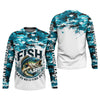 Maxcorners Mens Fish Around And Find Out T Shirt, Funny Fishing Shirt, Mens SPF Shirt, Fishing Gifts For Men, Bass Fishing