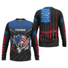 Maxcorners Largemouth Bass Fishing Patriotic Fishing Shirt, SPF Shirt For Men, Presents For Fishermen