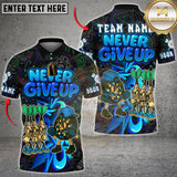 Maxcorners Darts Shirt Never Give Up Graffiti Style Multioptions Personalized Name, Team Name Unisex 3D Shirt (4 Colors)