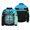 Maxcorners Scuba Diving Explore The Ocean Custom Name 3D Zipper Hoodie Personalized Gift For Diver Lovers LM2111