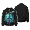 Maxcorners 3D Full Print Diver T-Shirt Underwater Adventure With Sharks Personalized Name Gift For Diver Lovers LM2111