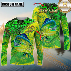 Maxcorners Mahi-Mahi Fishing Skinfish Pattern Sport Jersey Personalized Name, Team Name 3D All Over Printed Clothes