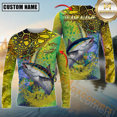 Maxcorners Tuna Fishing Skinfish Pattern Sport Jersey Personalized Name, Team Name 3D All Over Printed Clothes