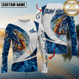 Maxcorners Trout Fishing Blue Wave Dynamic Sport Jersey Personalized Name, Team Name 3D All Over Printed Clothes