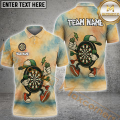 Maxcorners Custom Funny Darts Shirt Paint Colorful Dartboard Customized Name, Team Name 3D Shirts