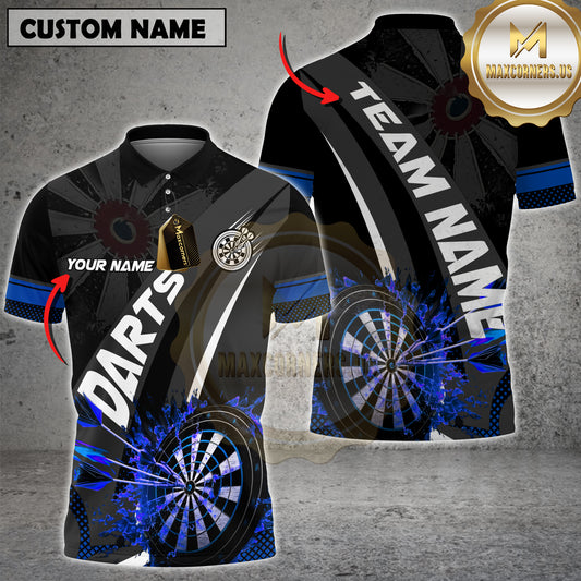 Maxcorners Darts Fiery Dartboard Explosion Multicolor Options Personalized Name, Team Name 3D Shirt (4 Colors)