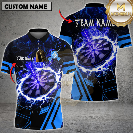 Maxcorners Darts Fiery Dartboard Explosion Multicolor Options Personalized Name, Team Name 3D Shirt (4 Colors)