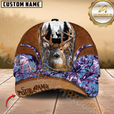 Maxcorners Buck Deer Antler Woodland Camo Multicolor Options Personalized Name 3D Cap