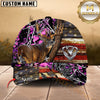 Maxcorners Deer Hunting American Flag Rustic Camo Multicolor Options Personalized Name 3D Cap