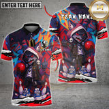 Maxcorners Bowling Shirt Street Wolf Graffiti Urban Style Multioptions Personalized Name, Team Name Unisex 3D Shirt (4 Colors)