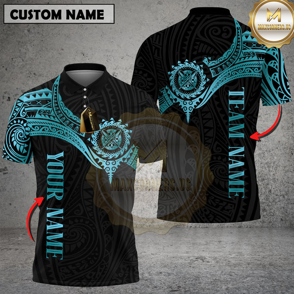 Maxcorners Darts Golden Tribal Pattern Multicolor Options Personalized Name, Team Name 3D Shirt (4 Colors)