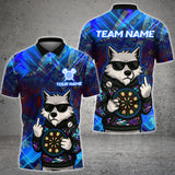 Graffiti-style wolf dart shirt with fierce artwork – custom name and team 3D design in multicolor options