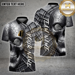 Maxcorners Darts Skull Steel Armor Personalized Name, Team Name 3D Shirt