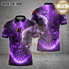 Maxcorners Dart Shirt Lion Fire vs Ice Design Multioptions Personalized Name, Team Name Unisex 3D Shirt (4 Colors)