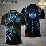 Maxcorners Golden Darts Royal Pattern Multicolor Options Personalized Name, Team Name 3D Shirt (6 Colors)