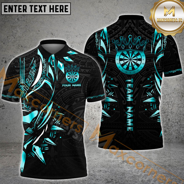 Maxcorners Golden Darts Royal Pattern Multicolor Options Personalized Name, Team Name 3D Shirt (6 Colors)