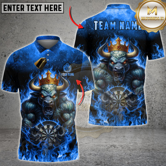 Maxcorners Darts Shirt Inferno Bull King Multioptions Personalized Name, Team Name Unisex 3D Shirt (4 Colors)