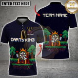 Maxcorners Darts King Pixel Throne Personalized Name, Team Name 3D Shirt