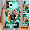 Maxcorners Funny Bowling Beer Drunk Cartoon Multicolor Personalized Name 3D Phone Case