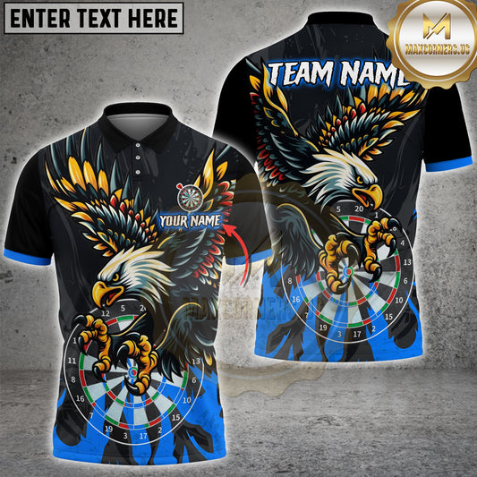 Maxcorners Darts Eagle Attack Multicolor Options Personalized Name, Team Name 3D Shirt (4 Colors)