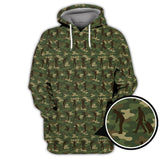 Maxcorners Camo Golf Shirt For Golfer, Camo Polo Shirt, Pattern Golf Shirt For Veteran, Golf Gift For Men