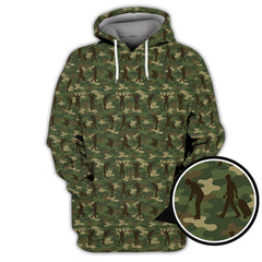 Maxcorners Camo Golf Shirt For Golfer, Camo Polo Shirt, Pattern Golf Shirt For Veteran, Golf Gift For Men