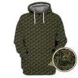 Maxcorners German Shepherd Pattern Golf Shirt , Dog Golf Shirt, Camo Golf Shirt, Veteran Golf Shirt For Men