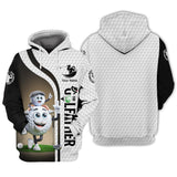 Maxcorners Custom Golf Dad Tee – The Golfather Shirt with Funny Golf Ball Design